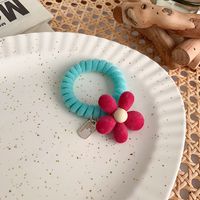 Contrasting Color Velvet Flower Hair Rope Candy Color Phone Ring Head Rope Sweet Temperament Hair Ring Japanese And Korean Hair Accessories Mori Autumn And Winter sku image 2