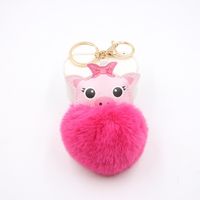 Cute Pig Hair Ball Keychain Europe And America  Pig Plush Bag Accessories Pendant Gift sku image 9