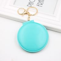 10-color Double-sided Small Mirror Bag Pendant Folding Makeup Small Makeup Mirror Ladies Boutique Gift Keychain sku image 2