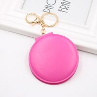 10-color Double-sided Small Mirror Bag Pendant Folding Makeup Small Makeup Mirror Ladies Boutique Gift Keychain sku image 3