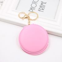 10-color Double-sided Small Mirror Bag Pendant Folding Makeup Small Makeup Mirror Ladies Boutique Gift Keychain sku image 5