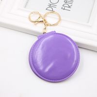 10-color Double-sided Small Mirror Bag Pendant Folding Makeup Small Makeup Mirror Ladies Boutique Gift Keychain sku image 10
