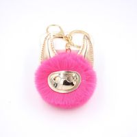 New Shiny Cute Piggy Plush Ball Bag Accessories Pendant Keychain Plush Ball Pendant sku image 2