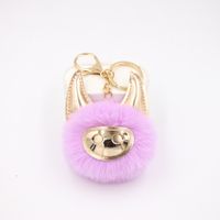 New Shiny Cute Piggy Plush Ball Bag Accessories Pendant Keychain Plush Ball Pendant sku image 5