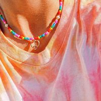Bohemian Style Colored Rice Beads Clavicle Chain main image 1