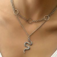 European And American Fashion Personality Female Snake Pendant Multi-layer Ladies Necklace sku image 1