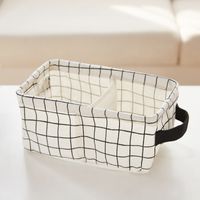 2 Grid Waterproof Cotton And Linen Underwear Socks Storage Box Sundries Basket Home Living Storage main image 2