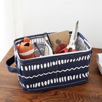 2 Grid Waterproof Cotton And Linen Underwear Socks Storage Box Sundries Basket Home Living Storage sku image 5