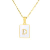 Titanium Steel 18K Gold Plated Simple Style Plating Letter Shell sku image 4