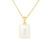 Titanium Steel 18K Gold Plated Simple Style Plating Letter Shell sku image 10