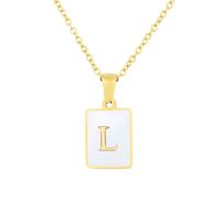 Titanium Steel 18K Gold Plated Simple Style Plating Letter Shell sku image 12