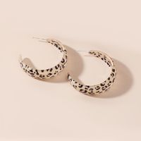 Holiday Style 925 Silver Needle Hypoallergenic Resin Leopard Print Earrings main image 6