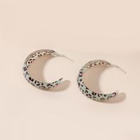 Holiday Style 925 Silver Needle Hypoallergenic Acetate Leopard Print Earrings sku image 2