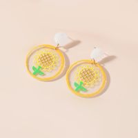 Holiday Style 925 Silver Needle Hypoallergenic Acetate Sunflower Earrings main image 3