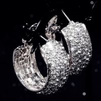 Fashion Style Exaggerated Rhinestone Star Earrings main image 2