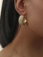 Fashion Style Exaggerated Rhinestone Star Earrings sku image 2