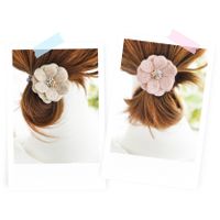 Fashion New Korean Woolen Handmade Cloth Flower Hair Tie Hair Tie Sweet Korean Rubber Band Hair Tie main image 6
