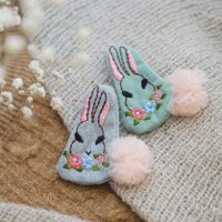 Korea Cloth Art Embroidery Rabbit Brooch Pin Japanese Cute Cartoon Animal Children Brooch Brooch main image 1