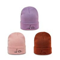 Woolen Hat Autumn And Winter New Wild Fashion Warmth Japanese Cute Two Dinosaur Knitted Hat Korean Trend main image 4