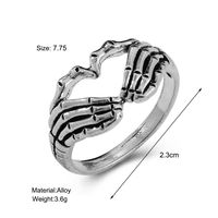 Creative Retro Fashion Personality Ring Punk Style Hell Ghost Finger Ring main image 4
