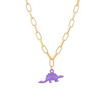 New Fashion Cute Dinosaur Necklace Personality Cartoon Alloy Dinosaur Multilayer Necklace Necklace main image 6
