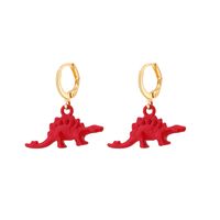 New Personality Cartoon Dinosaur Earrings Fashion Small Cute Dinosaur Multicolor Earrings main image 6