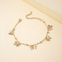 European And American Cross-border New Fashion Creative Butterfly Anklet Personality Ins Wind Five Butterfly Alloy Anklets Foot Ornaments main image 1
