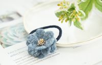 Fashion New Korean Woolen Handmade Cloth Flower Hair Tie Hair Tie Sweet Korean Rubber Band Hair Tie sku image 3