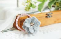 Fashion New Korean Woolen Handmade Cloth Flower Hair Tie Hair Tie Sweet Korean Rubber Band Hair Tie sku image 4