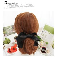 Korea Hair Accessories Hairpin Elegant Ribbon Bow Hairpin Hairpin Head Flower Korean Hair Accessories Headdress sku image 2