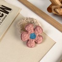 Autumn And Winter New Color Lamb Hair Flower Hair Ring Cute Ball Head Sweet Hair Accessories Plush Rubber Band sku image 3