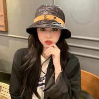Korean Fashion Warm And Cold Hat Wide-brimmed Face Concealed Buckle Color Matching Fisherman Hat Trend All-match Sunbath Hat sku image 1