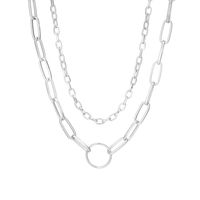 Sweet Simple Style Circle Alloy Layered Plating Women's Layered Necklaces main image 4