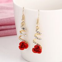 Korean Style Hot Sale Creative Style Trendy Earrings Temperament Rose Earrings Fashion Fashionmonger Simple Wild Earrings main image 3