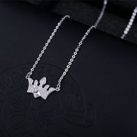 Korean Fashion Trend Full Diamond Zircon Micro-inlaid Crown Necklace main image 3
