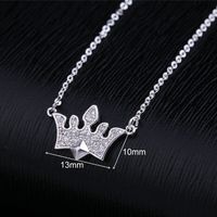 Korean Fashion Trend Full Diamond Zircon Micro-inlaid Crown Necklace main image 6