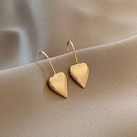 Personality Simple Love Earrings Trendy Temperament Ear Hook Cold Wind Small Ear Jewelry main image 4