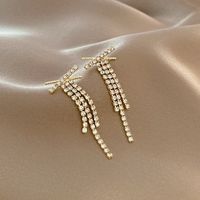 Fashion Tassel Copper Earrings Design Sense Cross Ins Tide Earrings Cold Wind Wild Cross Earrings main image 3