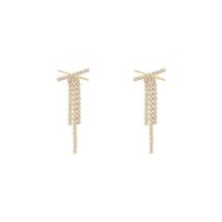 Fashion Tassel Copper Earrings Design Sense Cross Ins Tide Earrings Cold Wind Wild Cross Earrings main image 5