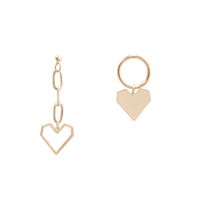 2020 New Trendy Korean Dongda Asymmetric Love Heart Earrings Female Ins Online Influencer Refined Eardrops Earrings main image 5