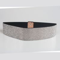 Moda Coreana Bling Hecho A Mano Strass Incrustado Elástico Cintura Sello Mujer Falda  Cinturón Ancho Mujeres main image 2