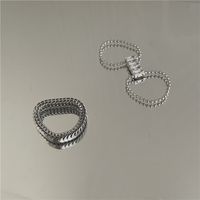 Zircon Chain Ring Set Niche Design Simple Personality Temperament Wild Fashion Ring main image 6