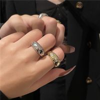 Zircon Embellished With European And American Style High-end Sense Open Index Finger Simple Ring main image 1