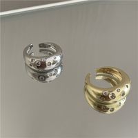 Zircon Embellished With European And American Style High-end Sense Open Index Finger Simple Ring main image 3