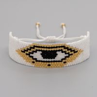 Ethnic Style Religious Totem Devil's Eye Hand-woven Beaded Miyuki Rice Bead Bracelet main image 1
