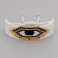 Ethnic Style Religious Totem Devil's Eye Hand-woven Beaded Miyuki Rice Bead Bracelet main image 2