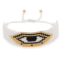 Ethnic Style Religious Totem Devil's Eye Hand-woven Beaded Miyuki Rice Bead Bracelet main image 6