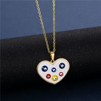 Necklace Evil Eyes Necklace Earrings Set Turkish Style Heart-shaped Jewelry Accessories main image 4