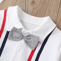 New Baby Long-sleeved One-piece Spring And Autumn Bow Tie Gentleman Male Baby Romper main image 6