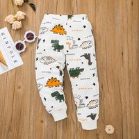 Children's Sweater Suit Autumn Fashion Long-sleeved Boy Dinosaur Print Pullover Pants Two-piece main image 4